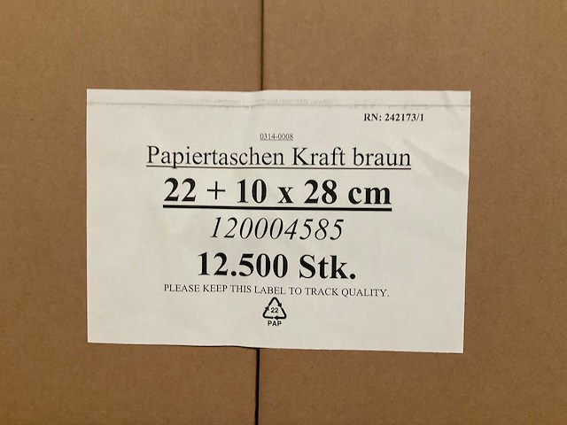 Papieren draagtassen (12500x) - afbeelding 2 van  3