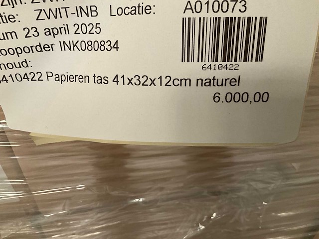 Papieren draagtassen (2000x) - afbeelding 3 van  3