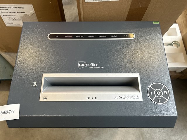 Papiervernietiger 53 liter 18 vel capaciteit beveiligingsniveau p5 sam creative, 2290 - afbeelding 1 van  7