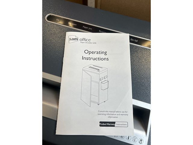 Papiervernietiger 53 liter 18 vel capaciteit beveiligingsniveau p5 sam creative, 2290 - afbeelding 4 van  7