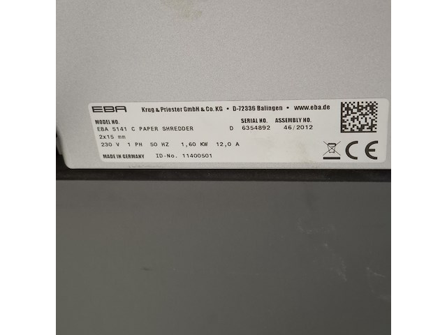 Papiervernietiger en postbak, eba, 5141c - afbeelding 11 van  11