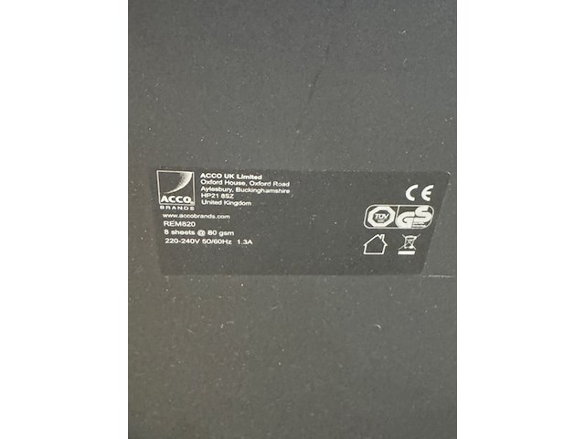 Papiervernietiger rexel, rem820, zwart - afbeelding 5 van  5