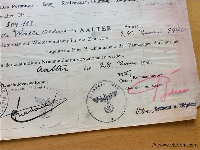 Papierwaren oa bescheinigung - afbeelding 3 van  3
