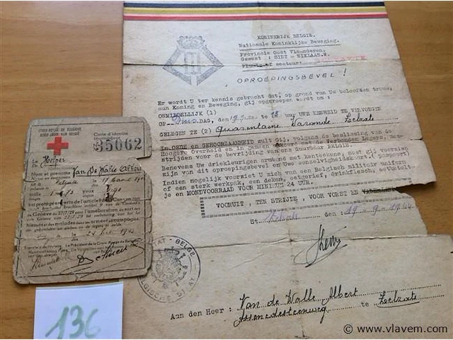 Papierwaren oa oproepingsbevel - afbeelding 1 van  2