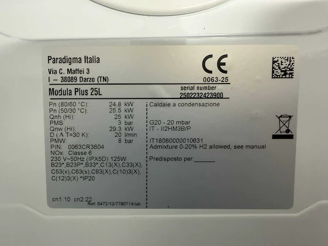 Paradigma / remeha modula plus 25 l - cv ketel - combiketel - afbeelding 2 van  7