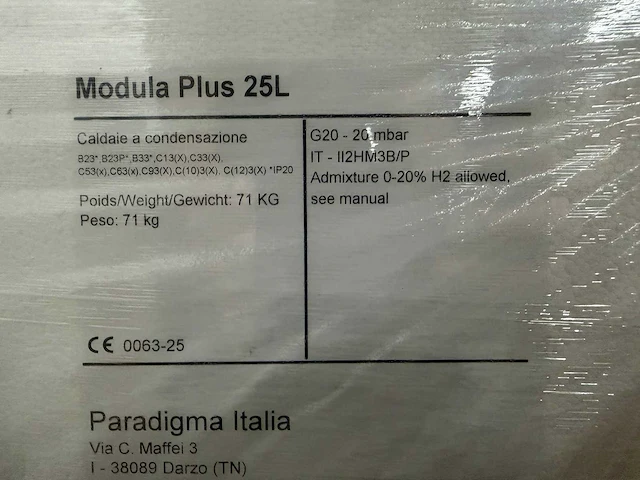 Paradigma / remeha modula plus 25 l - cv ketel - combiketel - afbeelding 3 van  7