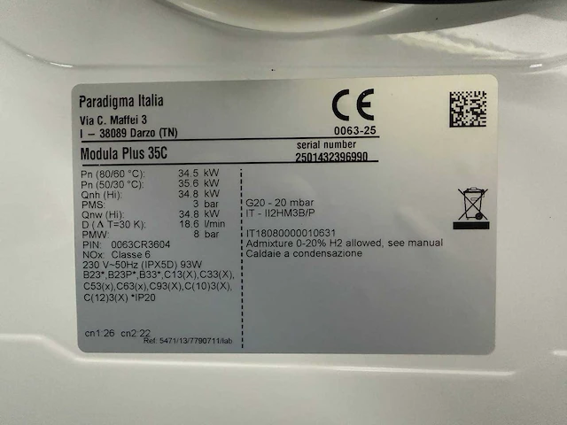 Paradigma / remeha modula plus 35 c - cv-ketel - verwarmingsinstallatie - afbeelding 3 van  6