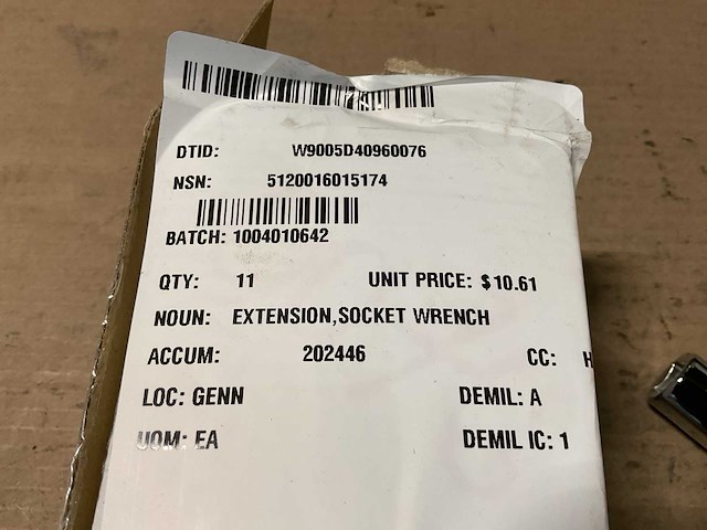 Paramount socket wrench extension (11x) - afbeelding 2 van  3