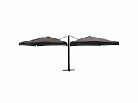 Parasol - aluminium frame, 300 grams brandvertragend doek - paralux - incl. parasolvoet; zelf te verzwaren - marzano