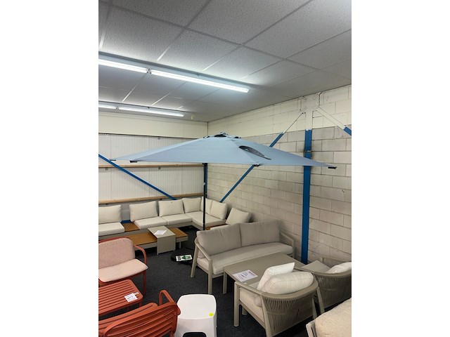 Parasol 3x3m inclusief voet, antraciet - afbeelding 1 van  5