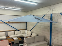 Parasol 3x3m inclusief voet, antraciet - afbeelding 1 van  5