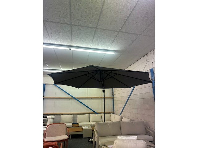 Parasol 3x3m inclusief voet, antraciet - afbeelding 2 van  5