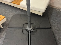 Parasol 3x3m inclusief voet, antraciet - afbeelding 3 van  5