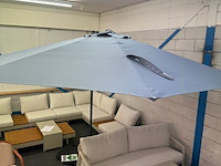 Parasol 3x3m inclusief voet, antraciet - afbeelding 5 van  5
