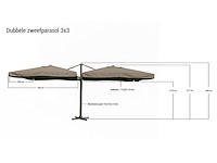 Parasol paralux, parvona, donkergroen - afbeelding 2 van  3