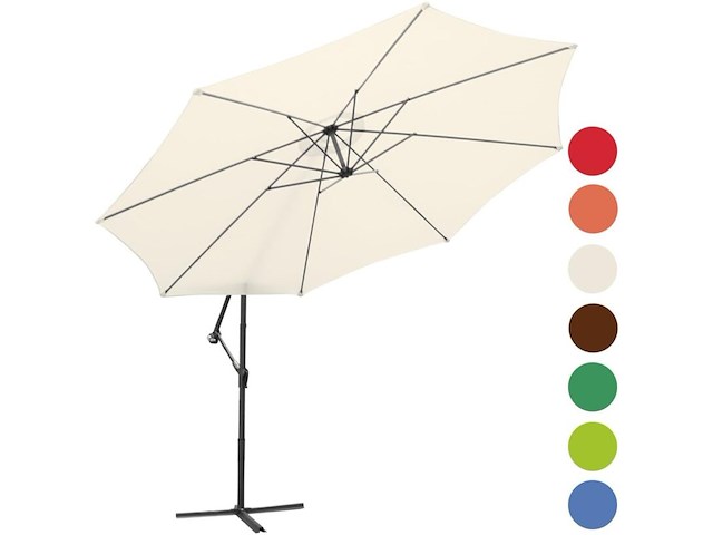 Parasol voor de tuin diameter 3,5 m miadomodo, amps03/2beige, beige - afbeelding 1 van  4