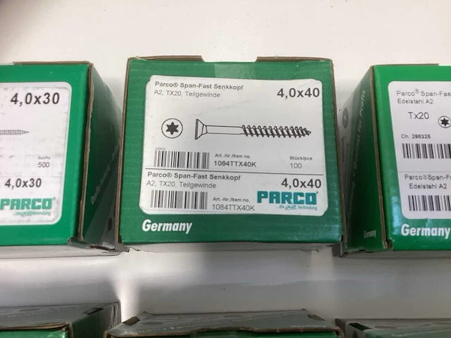 Parco span-fast rvs a2 schroeven tx30 2800 stuks - afbeelding 1 van  4