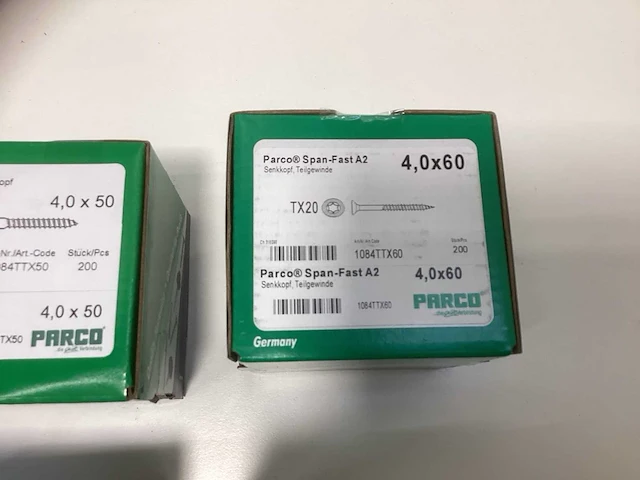 Parco span-fast rvs a2 schroeven tx30 2800 stuks - afbeelding 3 van  4