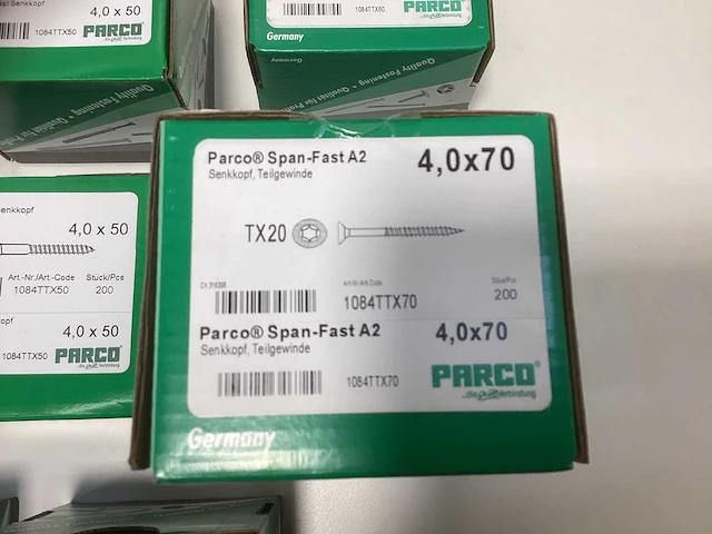 Parco span-fast rvs a2 schroeven tx30 2800 stuks - afbeelding 4 van  4