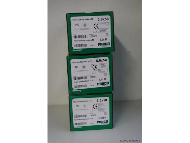 Parco span-fast spaanplaatschroef - 5.0x50 - 3 dozen á 200 stuks - afbeelding 1 van  2