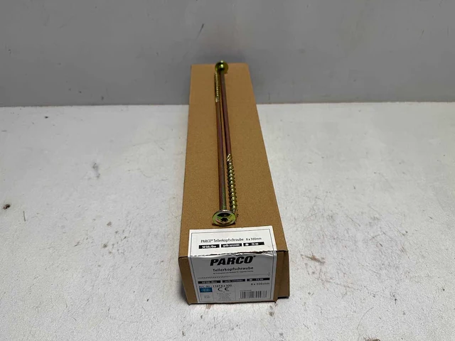 Parco® tellerkopschroeven | 8,0 x 220 mm | geel-verzinkt | tx40 - afbeelding 1 van  2