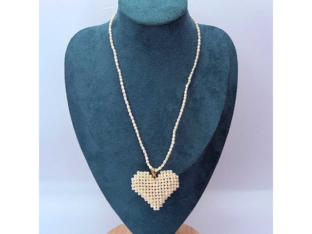 Parel 'heart' collier - ginzu district - afbeelding 1 van  5