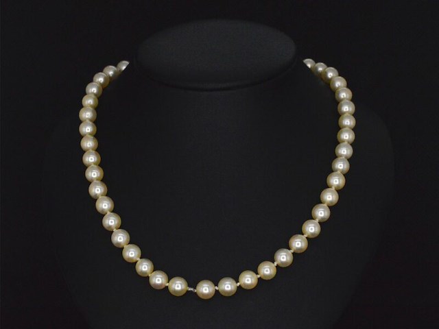 Parel snoer met witgouden sluiting - afbeelding 3 van  8