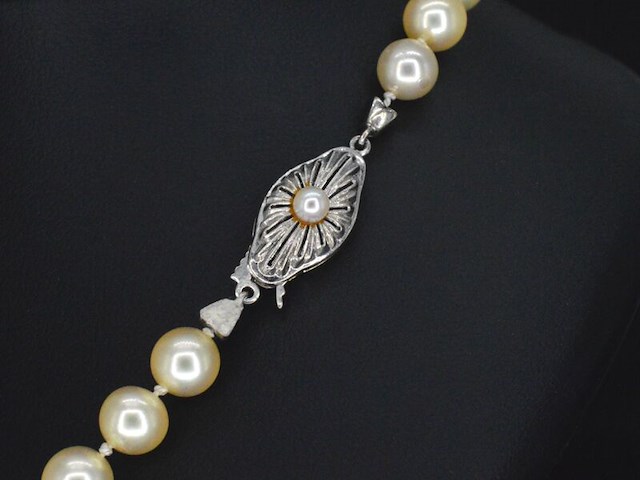 Parel snoer met witgouden sluiting - afbeelding 5 van  8