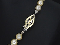 Parel snoer met witgouden sluiting - afbeelding 6 van  8