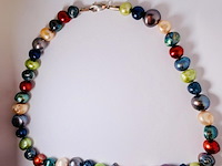 Parelsnoer collier 'exotic pearl necklace' met .925 zilveren sluiting - afbeelding 2 van  4