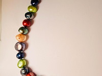 Parelsnoer collier ''exotic pearl necklace'' met 925 zilveren sluiting - afbeelding 3 van  4