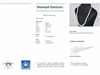 Parelsnoer gouden sluiting diamant - afbeelding 2 van  10