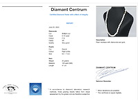Parelsnoer met gouden sluiting met diamant - afbeelding 4 van  10