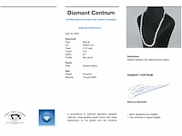 Parelsnoer witgouden sluiting diamant - afbeelding 9 van  10