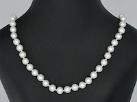 Parelsnoer witgouden sluiting diamant - afbeelding 4 van  10