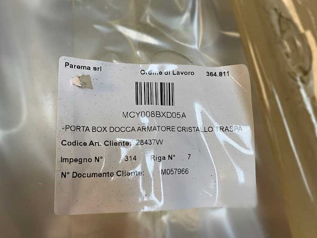 Parema srl stainless steel transparant shower door - afbeelding 3 van  3