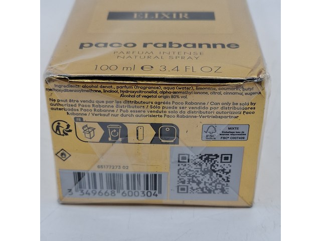 Parfum intense, 100ml, paco rabanne, elixir - afbeelding 3 van  4