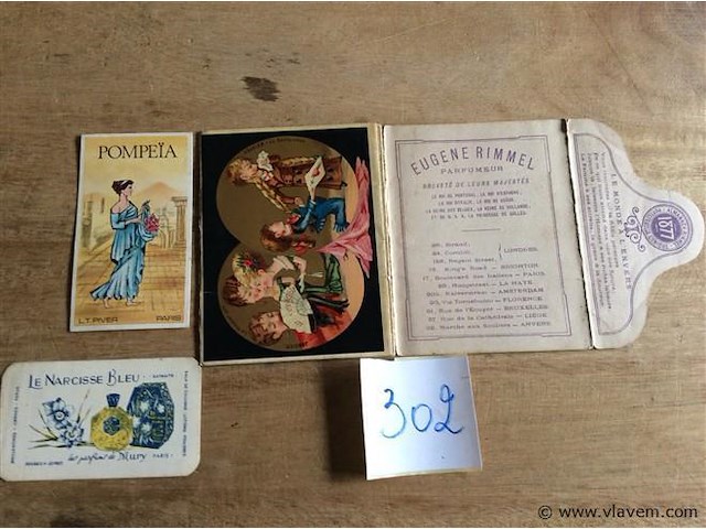 Parfum kaarten + kalender 1877. - afbeelding 1 van  6