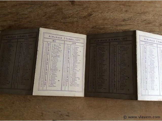 Parfum kaarten + kalender 1877. - afbeelding 4 van  6