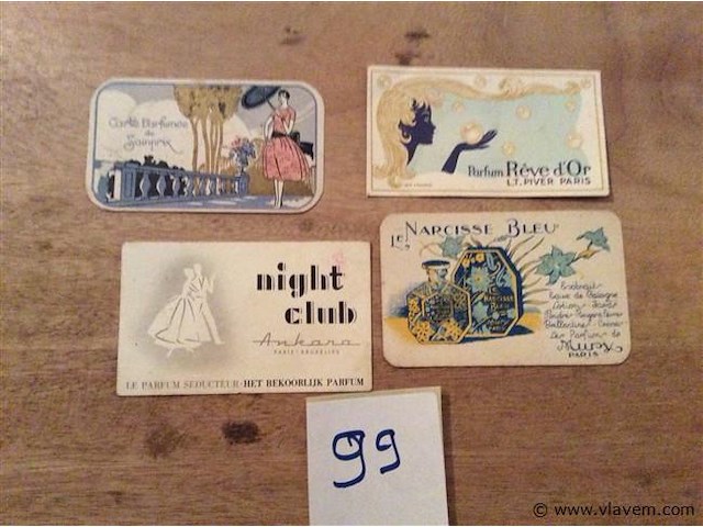 Parfumkaarten 4stuks - afbeelding 1 van  3
