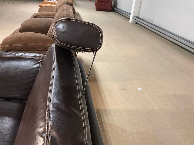 Parijs leren bankstel - afbeelding 3 van  12