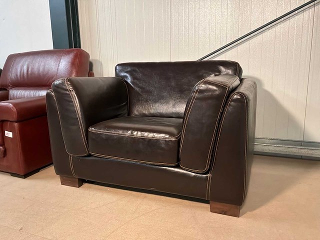 Parijs leren fauteuil - afbeelding 3 van  8