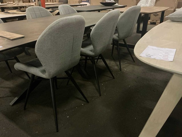 Paris ashgrey silent eetkamerstoel (6x) - afbeelding 6 van  6