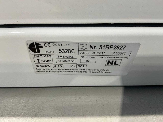 Parker 5328c gaskooktoestel - afbeelding 3 van  3