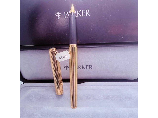 Parker vulpen 23kt goldfilled fluted insignia - afbeelding 2 van  5