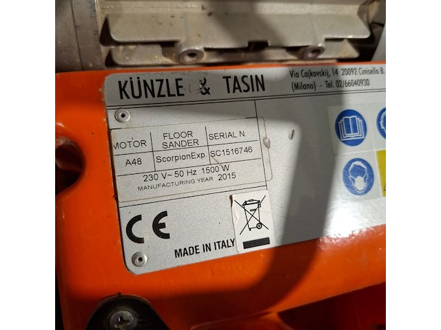 Parketschuurmachine 230v~, künzle & tasin, scorpion, 2015 - afbeelding 6 van  6