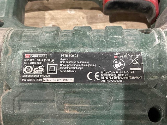 Parkside - pstd 800 c3 - decoupeerzaag - afbeelding 5 van  6