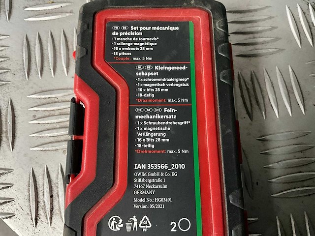 Parkside 18 delige precisie bitset 2x - afbeelding 3 van  4