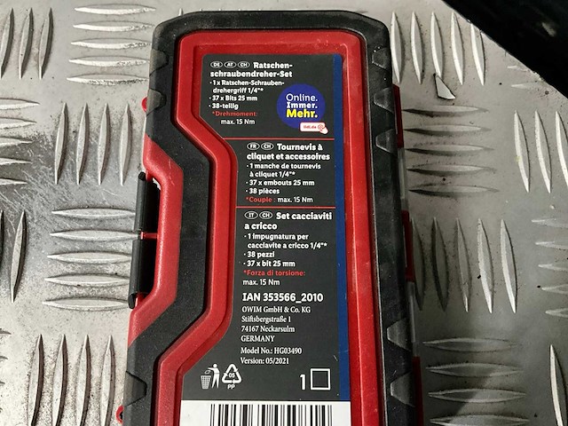 Parkside 38 delige ratelschroevendraaierset 2x - afbeelding 2 van  5