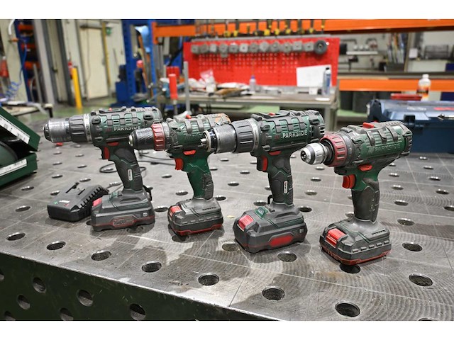 Parkside pabs 20-li h9 / pabs 16 a2 accuboormachine (4x) - afbeelding 1 van  6